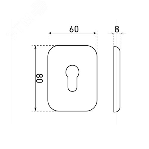 Накладка для ц/м (пара) БУЛАТ НДЦ 04.02 ФОРТЕ матовый  черный - фото 3