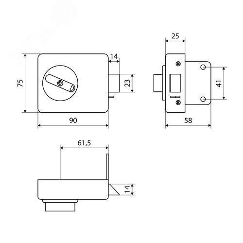Замок накладной АЛЛЮР ЗНД 2А - фото 5