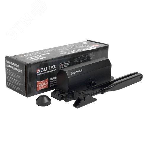 Доводчик дверной БУЛАТ ARCTIC ДД 502/4 A-B (60-120 кг) черный - фото 2