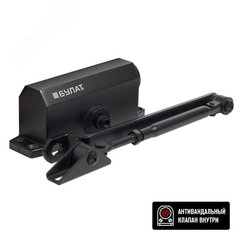 Доводчик дверной БУЛАТ  ARCTIC ДД 501/3 A-B (25-85 кг) черный - фото 1
