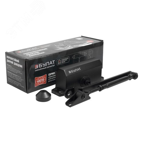 Доводчик дверной БУЛАТ  ARCTIC ДД 501/3 A-B (25-85 кг) черный - фото 2