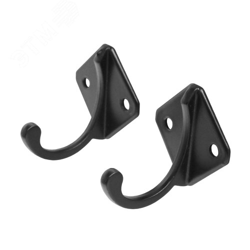 Крючок-вешалка  СТАНДАРТ 1011 BL матовый черный - фото 1