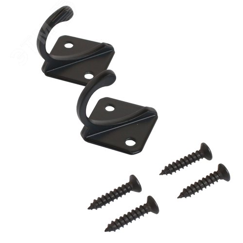 Крючок-вешалка  СТАНДАРТ 1011 BL матовый черный - фото 2