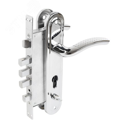 Замок врезной  БУЛАТ  ЗВ 4-4B.60.80.01.04-L АЛЬФА хром без ц/м (ЗВ4-0526L) - фото 1