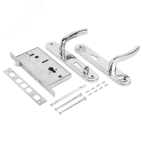 Замок врезной  БУЛАТ  ЗВ 4-4B.60.80.01.04-L АЛЬФА хром без ц/м (ЗВ4-0526L) - фото 2