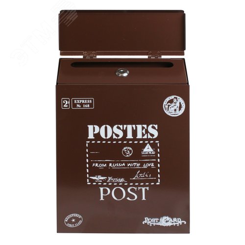 Ящик почтовый АЛЛЮР №3010 шоколадно-коричневый - фото 3