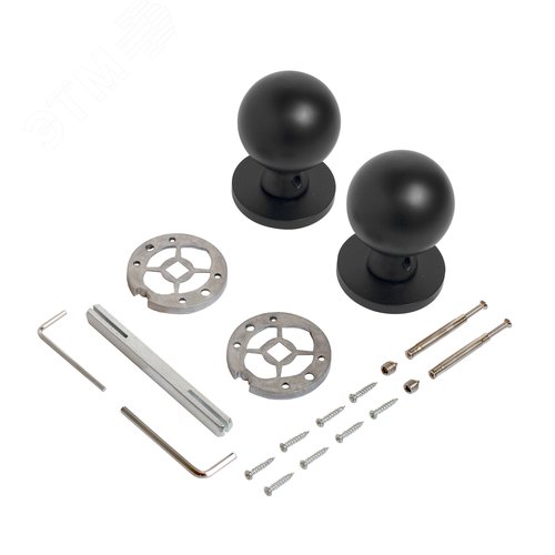 "Комплект ручек ALLUR ART COLLECTION ""SFERA"" BL (59150) матовый черный" - фото 5