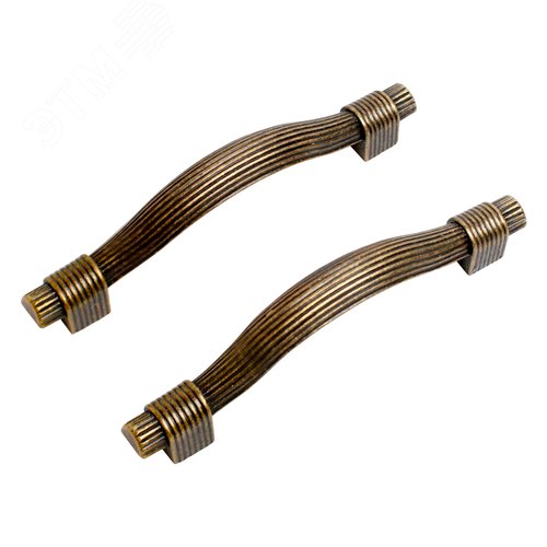 Ручка-скоба мебельная StahlBuro C2520-96 2шт., AB состаренная бронза - фото 1