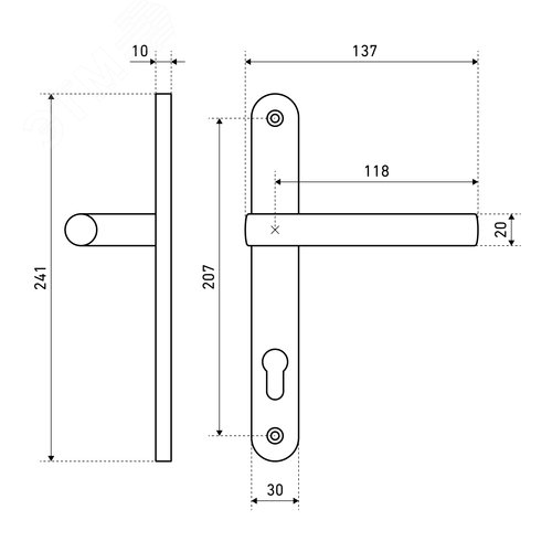 Ручка на планке БУЛАТ РФ 85.30.10.02НС черный AISI 201 INOX - фото 3