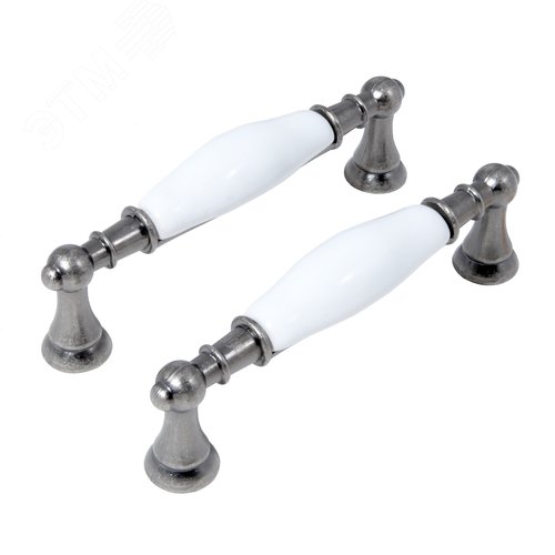 Ручка-скоба мебельная StahlBuro С2498-96 2шт., AS состаренное серебро - фото 1