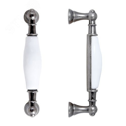 Ручка-скоба мебельная StahlBuro С2498-96 2шт., AS состаренное серебро - фото 2