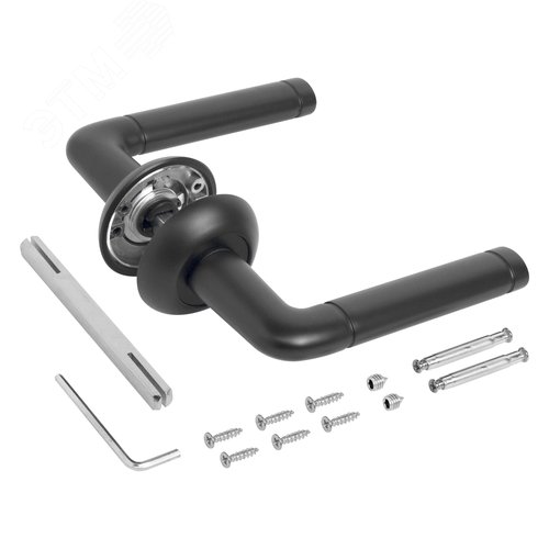 Комплект ручек СТАНДАРТ 28 BL матовый черный - фото 2