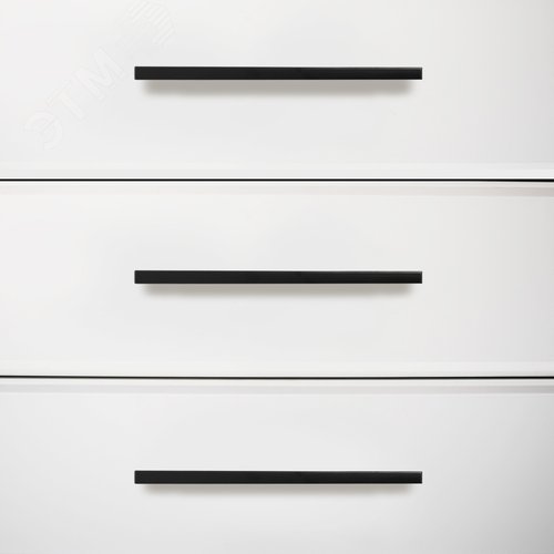 Ручка-скоба мебельная StahlBuro A302-128 2шт., BL матовый черный - фото 5