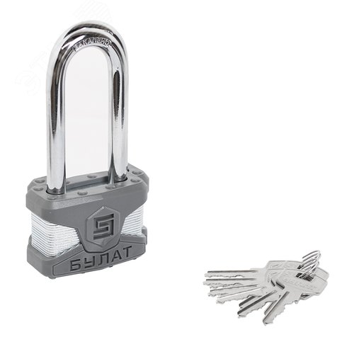 Замок навесной БУЛАТ ВС 0165-01 ПЛ стальной - фото 1
