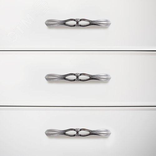 Ручка-скоба мебельная StahlBuro C2533-96 2шт., AS состаренное серебро - фото 3