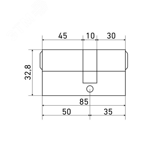 Цилиндровый механизм Стандарт MAX 85 (35х50) SN 5кл мат.никель - фото 3