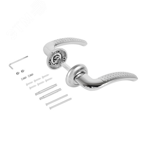 Комплект ручек СТАНДАРТ P26 SN/CP мат.никель/хром - фото 4