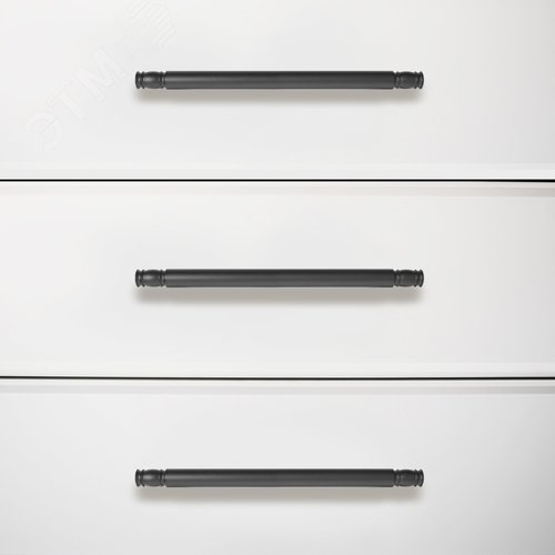 Ручка-скоба мебельная StahlBuro AP2311-128 2шт., BL матовый черный - фото 2