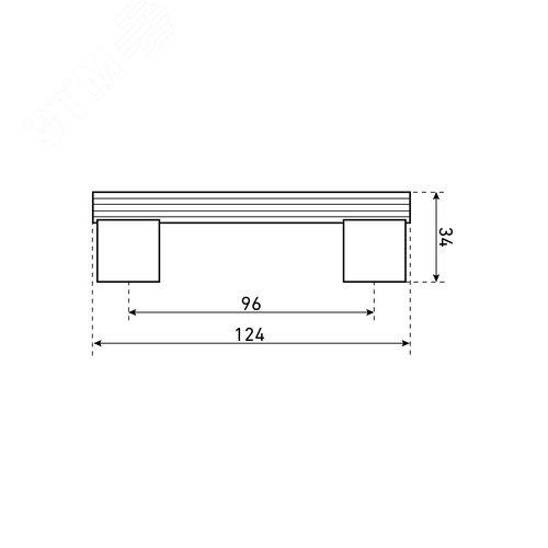Ручка-скоба мебельная StahlBuro AP2313-96 2шт., BL матовый черный - фото 5