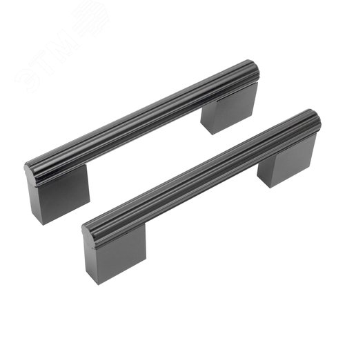 Ручка-скоба мебельная StahlBuro AP2313-96 2шт., BL матовый черный - фото 1