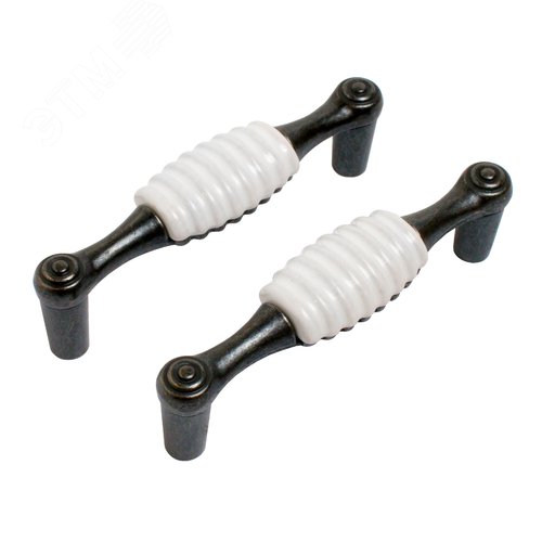 Ручка-скоба мебельная StahlBuro С2496-96 2шт., BL матовый черный - фото 1