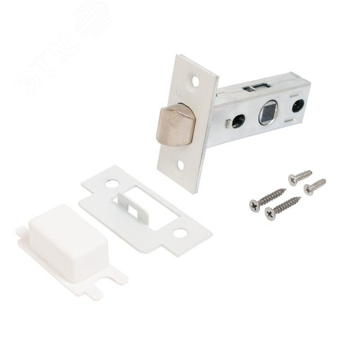 "Комплект ручка и защелка АЛЛЮР АРТ  ""ТИНА"" W+L45-8 W (88110/S45) матовый белый" - фото 4