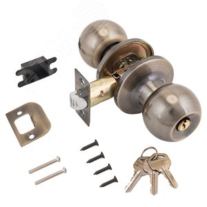 Изображение товара Ручка-защелка для межкомнатных дверей, СТАНДАРТ 607 ET AB бронза (шт)