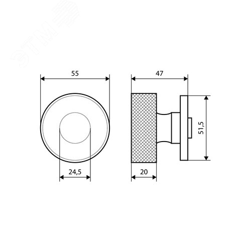 "Комплект ручек ALLUR ART COLLECTION ""IDEALE"" BL (57150) матовый черный " - фото 3