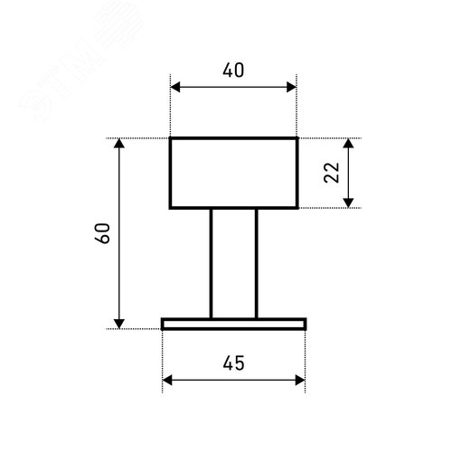 Ограничитель  СТАНДАРТ 4540B SS INOX нержавеющая сталь - фото 4