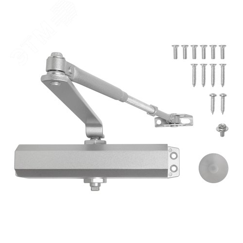 Доводчик дверной АЛЛЮР COMFORT ДД 229/5-7 A-S (до 150 кг) серебро - фото 7