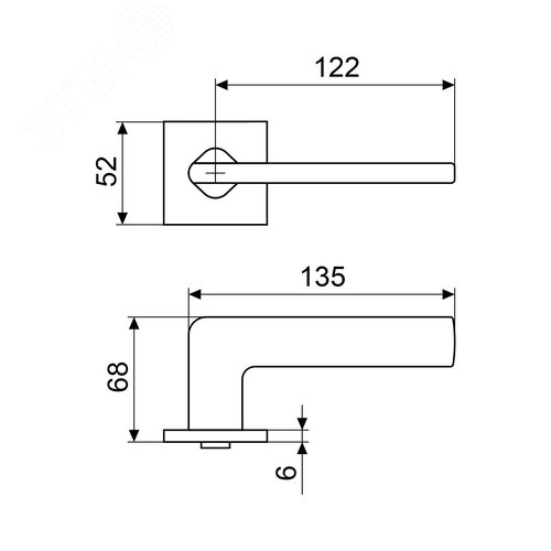 "Комплект ручка и защелка АЛЛЮР АРТ  ""ТИНА"" BL+L45-8 BL (88150/S45) матовый черный " - фото 6