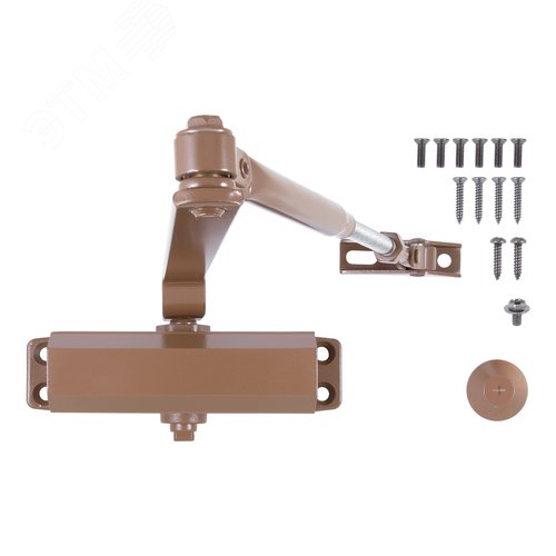 Доводчик дверной АЛЛЮР COMFORT ДД 132/2-3 A-С (до 80 кг) коричневый - фото 4