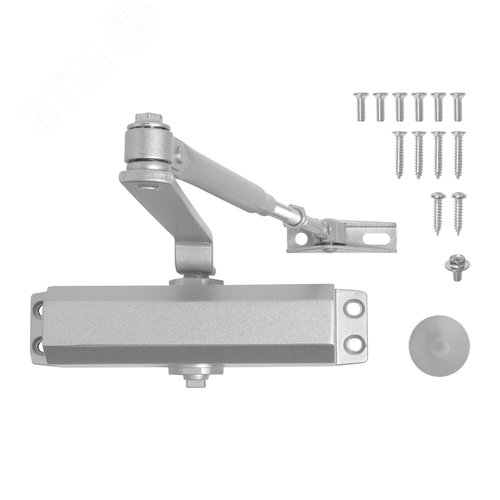 Доводчик дверной АЛЛЮР COMFORT ДД 165/3-4 A-S (до 100 кг) серебро - фото 7
