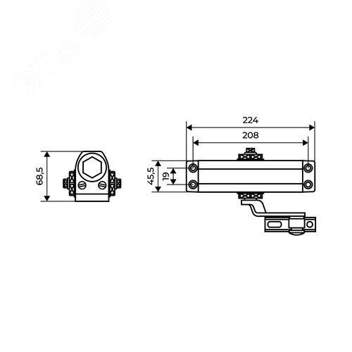 Доводчик дверной АЛЛЮР COMFORT ДД 208/4-6 A-C (до 140 кг) коричневый - фото 2