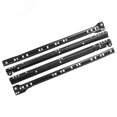 Направляющие роликовые StahlBuro 400/0,8 мм черный - фото 1