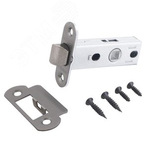 Изображение товара Защелка врезная универсальная без ручек для деревянных межкомнатных дверей, АЛЛЮР АРТ L45-8-R18 MBN графит (шт)