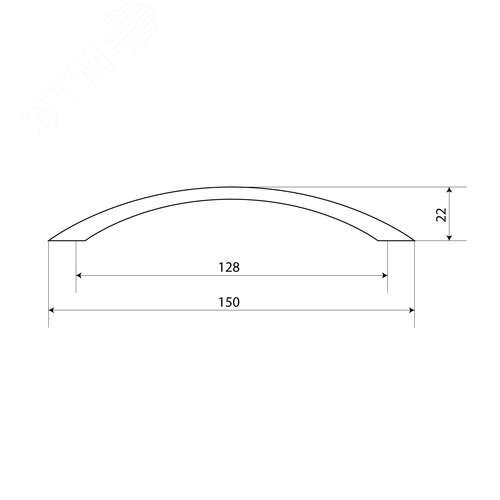 Ручка-скоба мебельная StahlBuro A204-128 2шт., SC матовый хром - фото 5