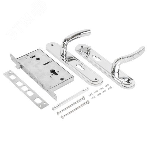 Замок врезной  БУЛАТ  ЗВ 4-4B.60.80.01.04-R АЛЬФА хром без ц/м (ЗВ4-0526R) - фото 2