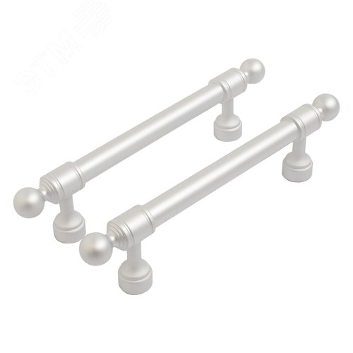 Ручка-скоба мебельная StahlBuro AP2306-96 2шт., W матовый белый хром - фото 1