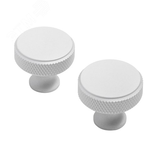 Изображение товара Ручка-кнопка мебельная StahlBuro AP2704 2шт., W матовый белый хром (шт)