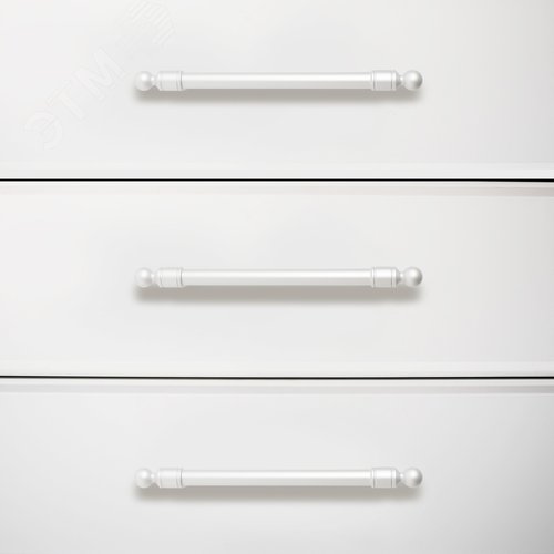 Ручка-скоба мебельная StahlBuro AP2306-128 2шт., W матовый белый хром - фото 2