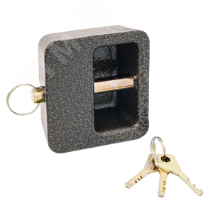 Изображение товара Замок навесной с цилиндровым механизмом секрета, СТАНДАРТ KD-90 серый (шт)