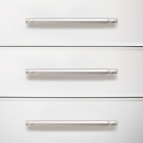 Ручка-скоба мебельная StahlBuro AP2311-128 2шт., W матовый белый хром - фото 3