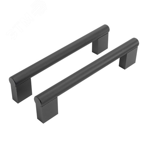Ручка-скоба мебельная StahlBuro AP2315-128 2шт., BL матовый черный - фото 1