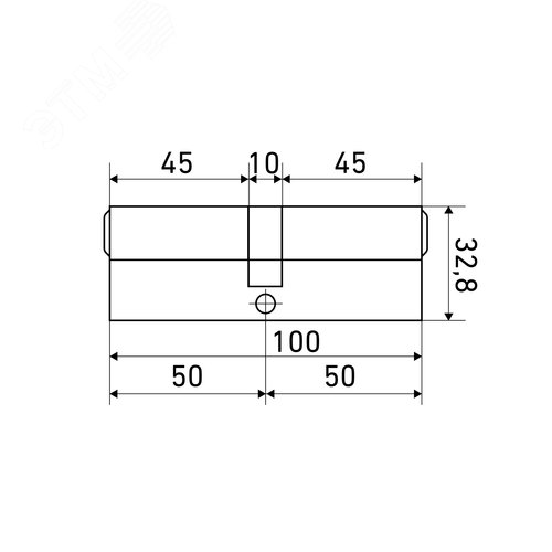 Цилиндровый механизм Стандарт MAX 100 (50х50) SN 5кл мат.никель - фото 2