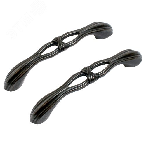 Ручка-скоба мебельная StahlBuro C2533-96 2шт., BL матовый черный - фото 1