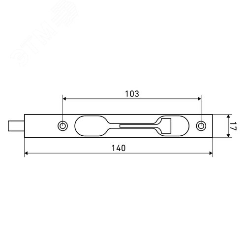 Шпингалет торцевой АЛЛЮР 01-140 GP золото - фото 2