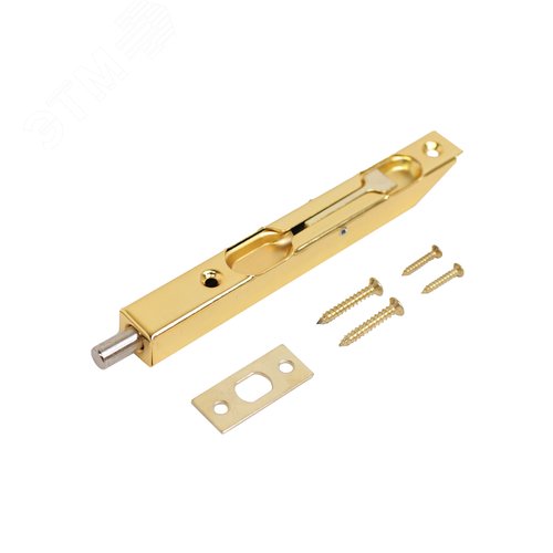 Шпингалет торцевой АЛЛЮР 01-140 GP золото - фото 3