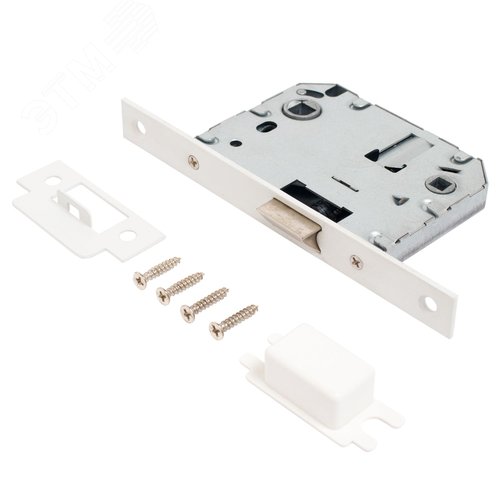 "Комплект ручка и защелка АЛЛЮР АРТ ""ЛАНА"" W/W +L7050S W+BK-S2 W (86110/S7050) матовый белый" - фото 4