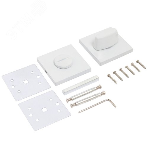 "Комплект ручка и защелка АЛЛЮР АРТ ""ЛАНА"" W/W +L7050S W+BK-S2 W (86110/S7050) матовый белый" - фото 5